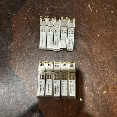 Set of 10 Vapor  1000BASE-T 100m RJ45 SFP Modules - Image 1 of 4