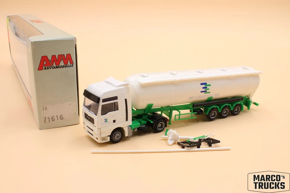 AWM MAN TGA XXL silo semi-trailer truck "3e Logistic AG" 71616 1:87 /AW3009 - Image 1 of 1