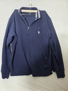 Polo US Assn Talla XL Azul Cuarto Cremallera Pull Over - Imagen 1 de 6