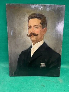 dipinto ad olio del 1900 ritratto gentiluomo forse gallazzi pittore - Foto 1 di 13