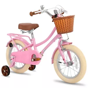 JOYSTA Manchi 12-18 inch kids bike with training wheels basket 2-9 year old girl - Picture 1 of 27