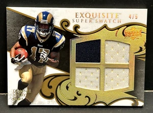 Donnie Avery 2008 UD Exquisite Collection Super Swatch Quad Jersey Gold /5 Rams - Picture 1 of 2