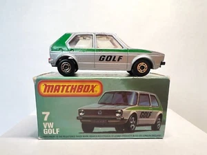 Matchbox Lesney SUPERFAST # 7 VW GOLF *RARE L BOX* - Picture 1 of 10