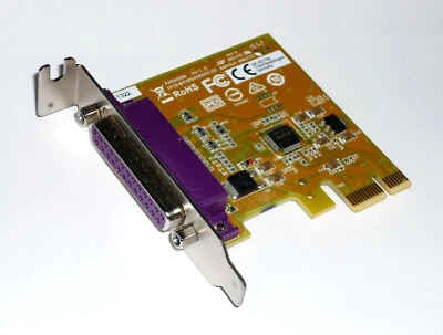 Parallel Port PCIex1 Card HP universal LOW PROFILE for SF PCIe  HP PN 801549-001 - Image 1 of 2