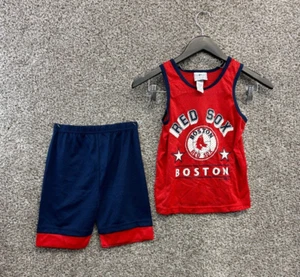 Boston Red Sox by Babyfair Toddler Outfit Tank and Shorts Set Kids Size 7 - Picture 1 of 11