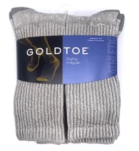 GoldToe Men's Heather Color Cotton Crew Athletic Sock, 6 Pair Shoe Size 6-12.5 - Picture 1 of 20