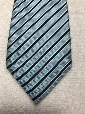 CORBATA HOMBRE CONDESA MARA AZUL CIELO CON RAYAS NEGRAS 3,25 X 60 Foto 1 de 4