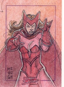 2014 Marvel Dangerous Divas Series 2 Sketch Card McHugh Scarlet Witch