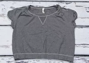 LULULEMON~GRAY~MODAL~PLEATED~CROPPED BOXY TANK TOP (RARE & HTF) 10 - Picture 1 of 9