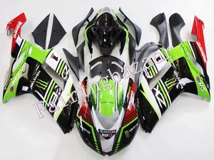 Fit for 07 08 ZX6R 636 Jonathan Rea Green Black ABS Injection Fairing Kit Race - Picture 1 of 6