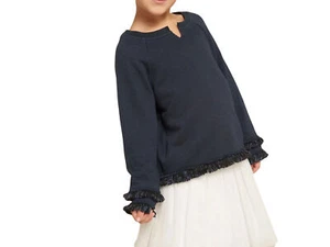 ROBERTA ROLLER RABBIT Girls Navy Blue Thuan Sweatshirt $55 NEW - Picture 1 of 2