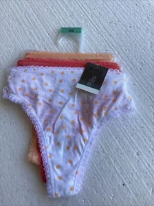 Juego de 3 bragas tanga de banda ancha pequeñas para mujer talla 5 nuevas con etiquetas - Imagen 1 de 4