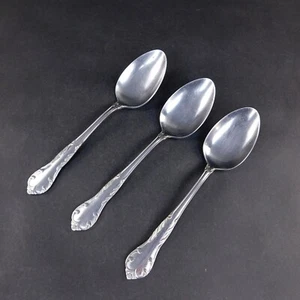 Serving Spoons Stainless Georgian Era Floral pattern Japan Lot of 3 - Picture 1 of 8