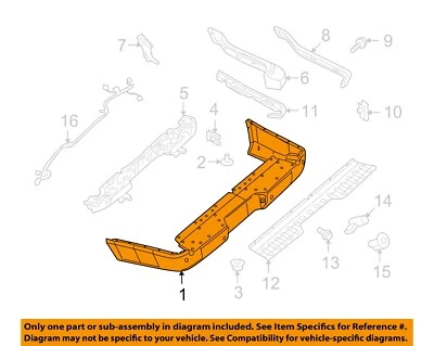 Cubierta de parachoques trasero Ford OEM 07-10 Explorer Sport Trac 7A2Z17K835EA Foto 1 de 2