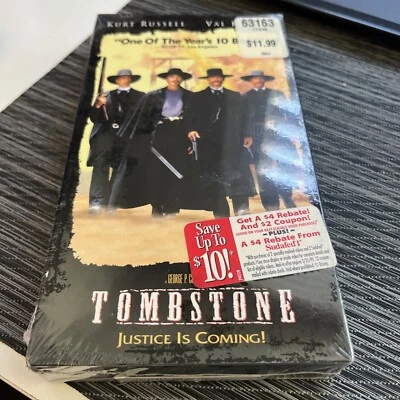NEW Sealed Kurt Russell Val Kilmer Sam Elliott Western Tombstone VHS watermarked - Imagem 1 de 3