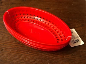 Grill Expert Pack of 4 Red Baskets Grill Restaurant Accessories Outdoor Cooking - Picture 1 of 5