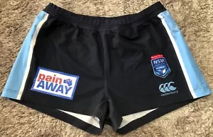 H124 NSW Sky Blues State Of Origin 2020 Player GPS Match Shorts Womens 16 VGC - Picture 1 of 11