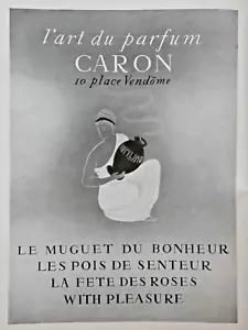 PUBLICITÉ PRESSE 1953 L'ART DU PARFUM CARON LE MUGUET DU BONHEUR FETE DES ROSES - Imagen 1 de 1