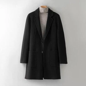 90 % Wolle 10 % Kaschmir mittellanger Trenchcoat Herren Mantel einreihig Oberbekleidung - Bild 1 von 12