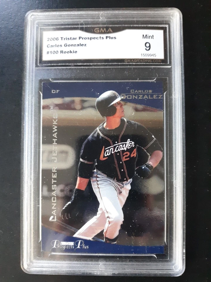 Tarjeta de novato Carlos González Rockies 2006 Tristar Prospects Plus #100 como nueva 9 Foto 1 de 2