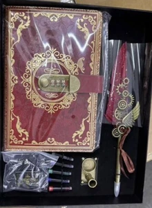 Feather Pen Ink Set With Quill Pen, And Notebook - Picture 1 of 3