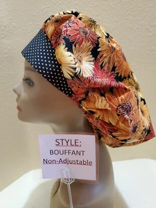 Chrysanthemen Herbst (Mamas) Damen Bouffant OP Peeling Hut/Mütze Handarbeit - Bild 1 von 5