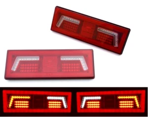 Glow LED Rear Brake Lights Neon Lamps Diffusive Red Tail Truck Trailer Lorry Bus - Picture 1 of 8