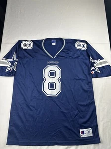 Vintage Dallas Cowboys Troy Aikman #8 Champion NFL Jersey Men’s Size 48 90’s - Picture 1 of 12