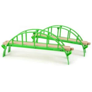 Nuovo ponte ferroviario lungo senza scatola 2X 14" per ferrovia in legno compatibile con Thomas - Foto 1 di 1