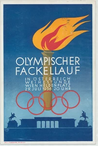 OLYMPISCHER FACKELLAUF IN öSTERREICH 29.7.1936 - Foto 1 di 5