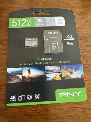 PNY 512GB PRO Elite Class 10 U3 V30 microSDXC Flash Memory Card - 100MB/s - Image 1 of 4