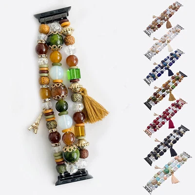 Colorful Agate Jewelry Bangle for Apple Watch Strap 38mm 42 40 44mm 41 45mm 49mm - Image 1 of 4