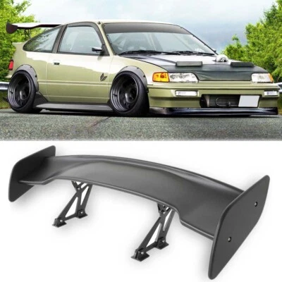 For Honda Civic Del Sol 46" Matte Rear Trunk Splitter Wing Adjustable GT-Style - Image 1 of 4
