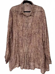 Napa Valley button down shirt women's 2XL plus size multicolor Boho summer - Picture 1 of 8