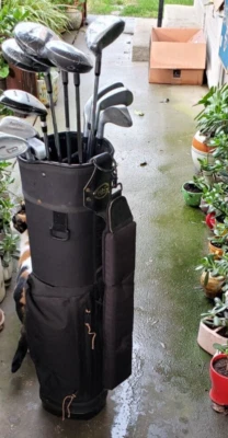 MEN'S 13 PIECE GOLF SET 5 NEW WOODS 7 NITRO POWER SHOT IRONS PUTTER CART BAG - Image 1 of 4