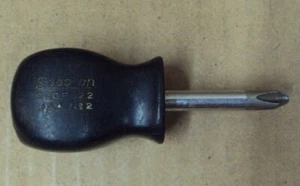 SNAP-ON Tools USA ~ No. 2 Phillips Tip Black Handle Screwdriver SSDP-2 ~ 3.25" L - Picture 1 of 11