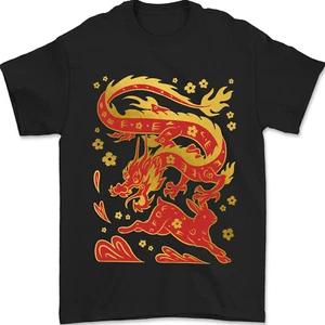 Chinese New Year Dragon vs Rabbit Mens T-Shirt 100% Cotton - Picture 1 of 14