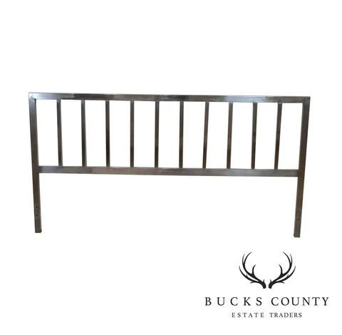 Mid Century Modern Polished Aluminum King Headboard Cover