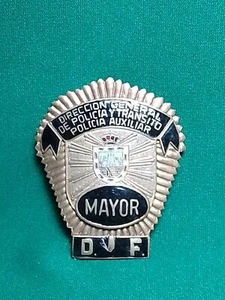 VTG OBSOLETE MEXICAN POLICE BADGE ID POLICIA De Tránsito Mayor Df Cooper - Picture 1 of 3