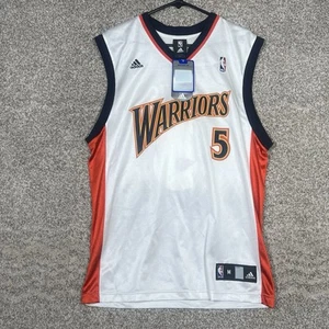 Vintage Golden State Warriors Baron Davis Jersey Mens Medium White Adidas NBA - Picture 1 of 8