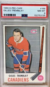 1969 O-Pee-Chee #168 Gilles Tremblay PSA 8 - Picture 1 of 2