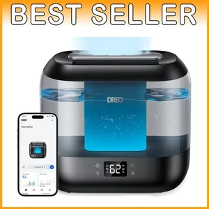 Top Fill 4L Humidifier Large Room, Black, Cool Mist - Picture 1 of 11