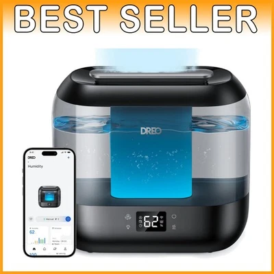 Top Fill 4L Humidifier Large Room, Black, Cool Mist - Image 1 of 4