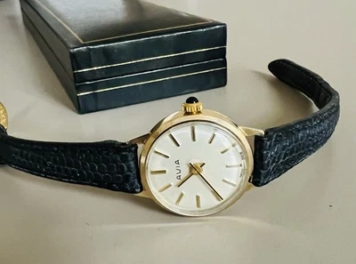 Reloj suizo Avia de oro macizo para dama sellos de Londres  Foto 1 de 4