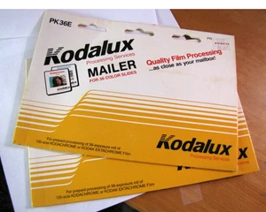 2- Vintage Kodak Kodalux Kodachrome Slide Film Processing Mailers Factory SEALED - Picture 1 of 1