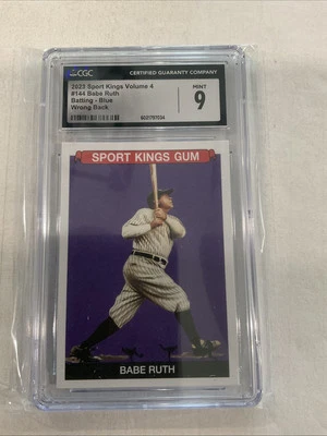 Error Wrong 2023 Sportkings Vol. 4 #144 Blue Babe Ruth (Batting) HOF/(Warner)♨️2 - Image 1 of 4