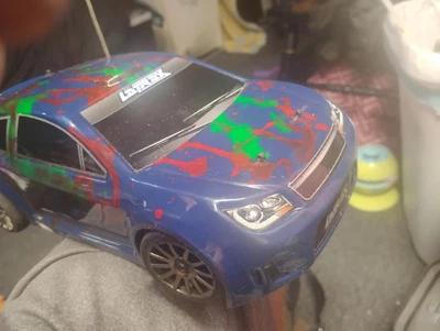 Traxxas 1/18 Latrax Rally RTR Brushless 4WD Electric Rally Car (Blue/Red/Green) - Image 1 of 4