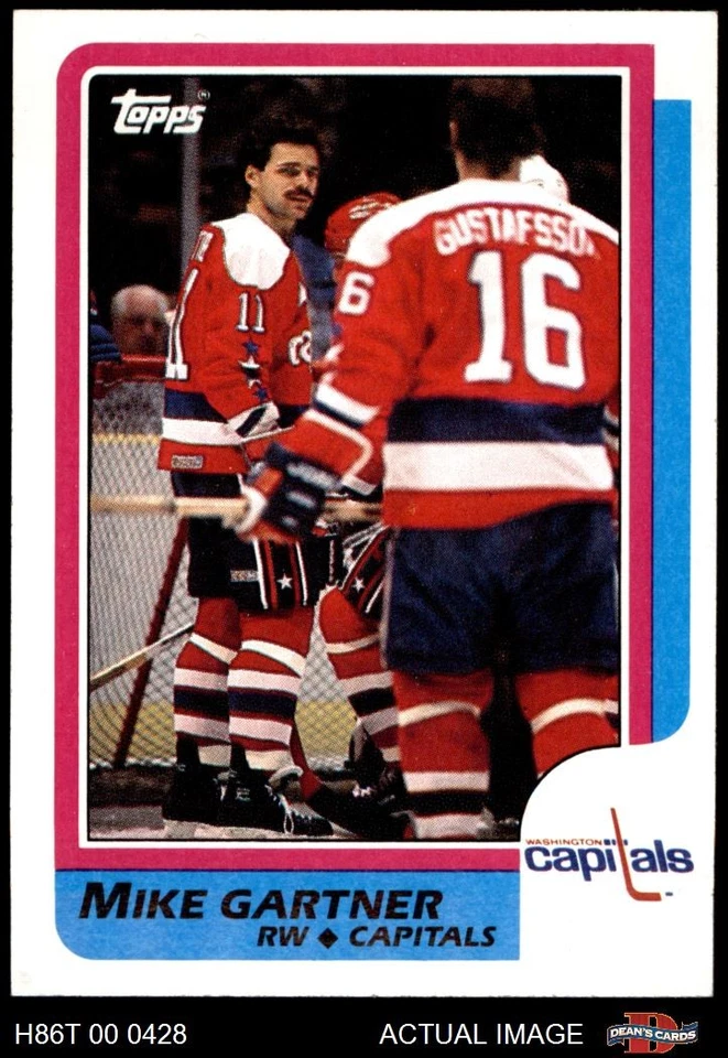 1986 Topps #59 Mike Gartner Capitals-Hockey 8 - NM/MT - Image 1 of 1