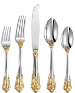 Luxury 20 Pieces 18/10 Stainless Steel Flatware set, Service for 4, silver pl... - Picture 1 of 8