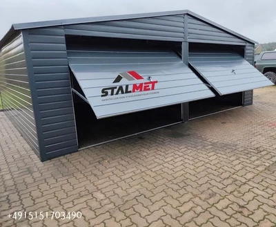 Blechgarage 7x5x2,75m Fertiggarage nach Maß Stahlhütte Lager Lieferung Montage - Bild 1 von 4